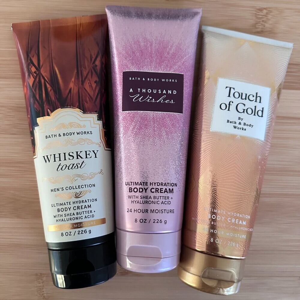 Set of 3 Bath and Body Works Women and Men Body Creams (NWT)